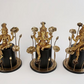 Brass Statue Set of Lakshmi, Ganesha, and Saraswati – Ideal for Temple Worship 28 cm