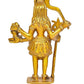 Goddess Kali Maa Golden Brass Statue (Height: 7.7 Inches)