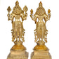 Brass Statue of Maa Lakshmi Idol and Vishnu Religious Statue Pair of Vishnu Lakshmi (Height 15 Inch)