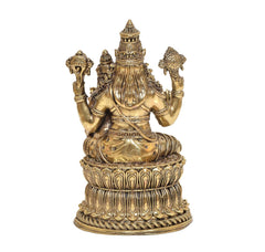 Brass Lord Hayagriva with Goddess Lakshmi Statue – Divine Vishnu Avatar Idol for Home Temple, Pooja Room & Spiritual Décor (Height: 6 Inches)