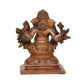 Brass Ganesha with Riddhi and Siddhi Idol - Hindu Deity Statue for Home Temple (Height : 5 inch)