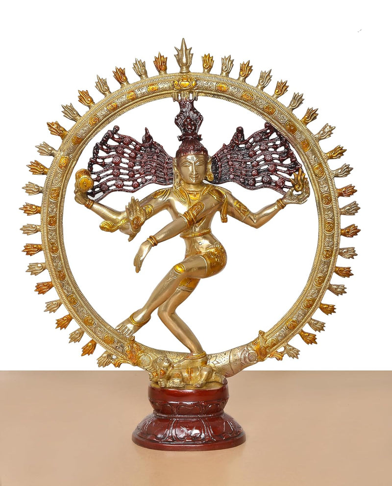 Brass Natraj Lord Shiva Dancing Idol (Height: 20 inch)