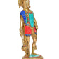 Brass Hanuman Standing with Gada Hanuman Idol - Hindu Deity Statue for Home Temple Office Decor (Height: 10 Inch)