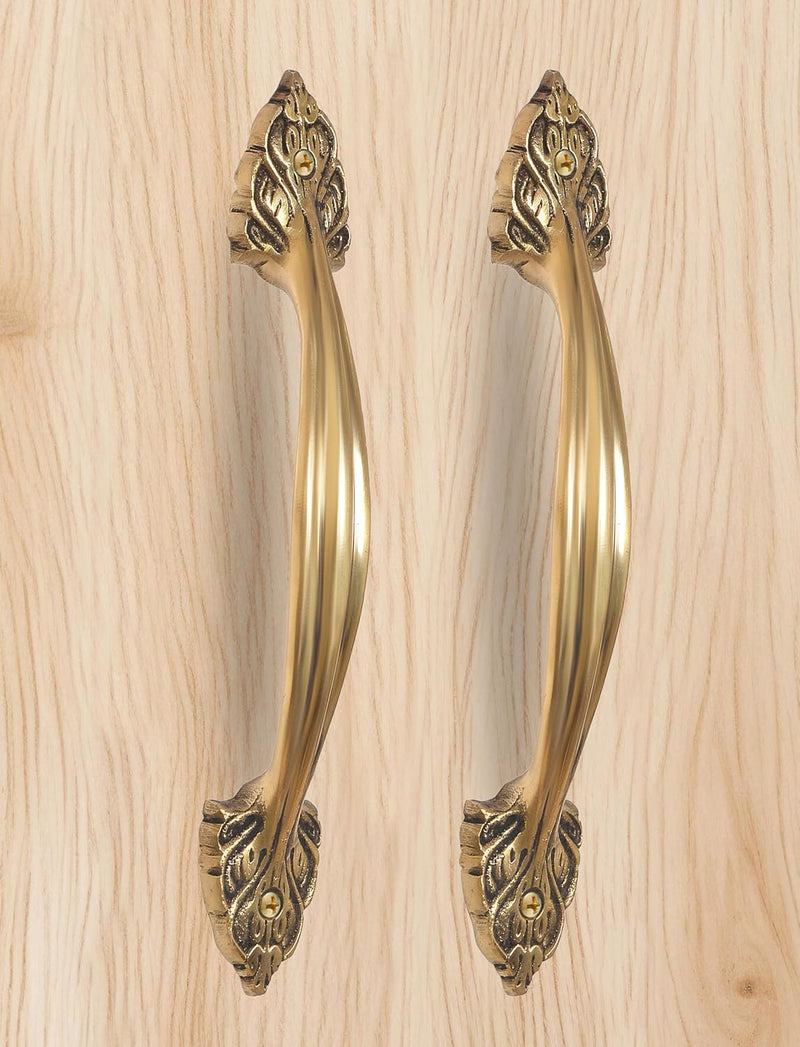 Brass Main Door Pull Handle Pair (Pack of 2) (Height : 10 inch)