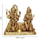 Brass Shiv Parivar Sitting Shiva Family Idol for Home Decor Pooja Mandir (Height 12 Inch)