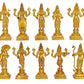 Dasavatharam of Lord Vishnu Statues Ten Incarnations Avatars Idol Murti for Mandir Puja Temple,Hight: 6" Inches