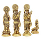 Rama Family Idol Ram Darbar Ram, Sita, Laxman, Hanuman Golden Statue Brass (Height: 4.5 Inches)