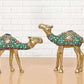 Brass Camel Figurine Showpiece Pair (Height : 7 inch)