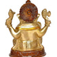 Brass Lord Ganesha Idol Ganesh Statue Decorative Sculpture for Home Decor Office Mandir Pooja Showpiece (Height 8 Inch)