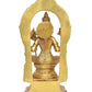 Brass Goddess Rajarajeshvari Idols, Tripura Sundari Murti, Lalita Devi, Rajarajeshwari Sculpture, Raj Rajeshvari Statue,(Height : 10.5 inch)