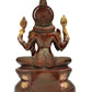 Brass Lakshmi Idol Laxmi Goddess Lakshmi Sitting Statue for Puja Temple at Home Decor Office (Height: 17 Inch)