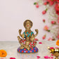 Brass Lakshmi Idol Laxmi Goddess Lakshmi Sitting Statue for The Puja Temple at Home Decor Office (Height: 5 Inch)