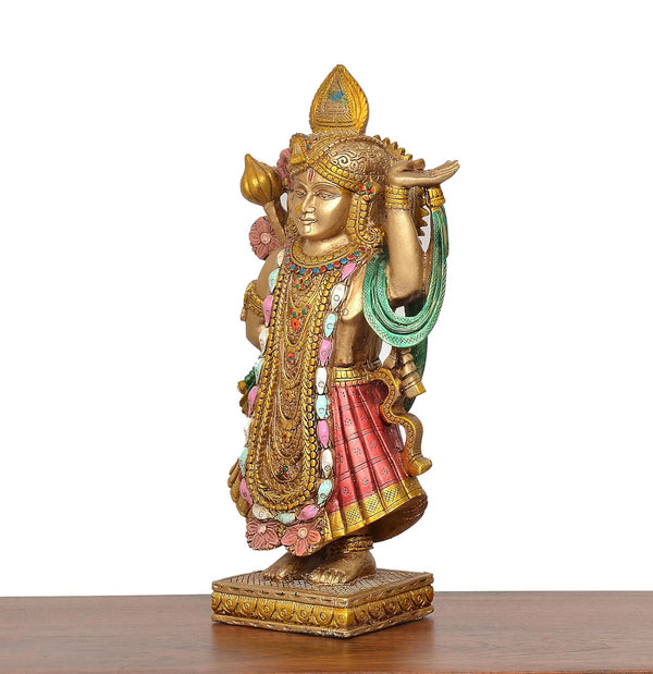 Resin Shreenath / Shrinathji dwarkadhish murti (Height 10 Inch) Study Setting