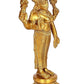 Shri MATA Lakshmi Idol in Standing Position Maha Lakshmi Brass Idol Laxmi MATA Brass Idol for Prosperity Golden Height 9 Inches