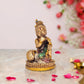 Resin Bal Krishna Laddu Gopal Makhan Chor Idol Krishna Janmashtami Decorative Laddu Gopal | Pooja Home Decor Mandir | (Height 2.5 Inch)