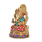 Brass Lord Ganesha Idol Statue Decorative Sculpture for Home Office Mandir Pooja Showpiece (Height 5 Inch)