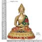 Brass Buddha Statue - Handcrafted Spiritual Decor for Home and Office Decor - Meditating Buddha Idol (Height 8 Inch)