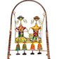 Iron Lady Musician Jhula Showpiece for Home Decor,Tabletop Decor Multicolour (Height 14 Inch)