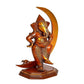 Brass Lord Ganesha Idol Statue Ganesh on Moon Decorative Sculpture for Home Office Temple Showpiece (Height 10 Inch)