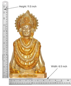 Brass Khatu Shyam idol statue, height 11.5 in and width 6.5 in