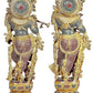 Brass Radha Krishna Statue Idol On Base for Home Decor Temple | Height : 30 Inches | Pair |