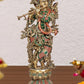 Brass Krishna Big Size Idol Statue Sculpture for Home Decor Mandir Pooja Temple Gift (Height 29 inch)