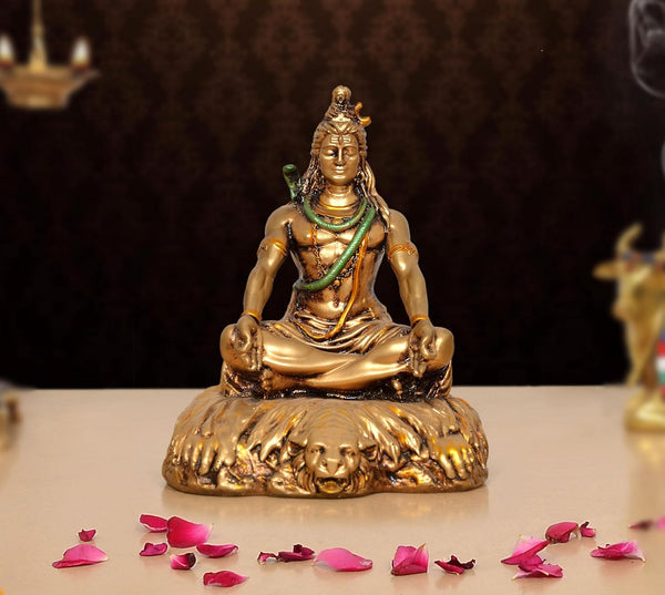 Resin Lord Shiva Sculpture (Height : 4.5 Inch)