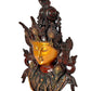 Brass Goddess Tara Wall Hanging Mask (Tibetan Buddhist Deity) Decor for Spiritual Ambiance in Home or Office (Height : 16 inch)