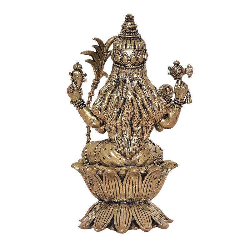 Bronze Goddess Rajarajeshvari Idols Sitting on Lutos,Tripura Sundari Murti, Lalita Devi, Rajarajeshwari Sculpture, Raj Rajeshvari Statue,(Height : 4 inch)