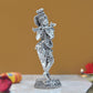 Bronze Lord Krishna Idol Figurine Sculpture Playing Flute Statue, for Home Decor Mandir Pooja Decorative Showpiece, (Height 6.5 Inch)