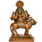 Brass Heramba Ganesha Idol - Hindu Deity Statue for Home Temple (Height: 9 Inch)