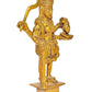 Goddess Kali Maa Golden Brass Statue (Height: 7.7 Inches)