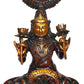 Brass Sun Chariot Rath with 7 Horse Statue Idol for Home Decor | Height : 13 Inches (Brown)