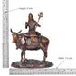 Brass Lord Shiva Seated on Nandi Murti Religious Statue for Home Temple Mandir Pooja Decor (Height : 9 inch)