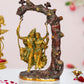 Brass Murlidhar Radha Krishna Murti Statue Idol Playing On Swing Idol Brass Statue, for Home Decor Mandir Pooja Temple (Height 14 Inch)