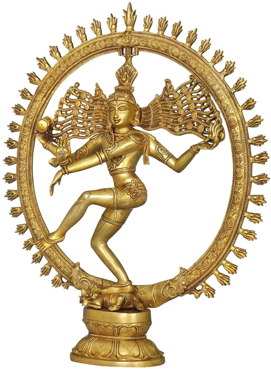 Brass Nataraja Shiva,The Lord of The Dance Statue (Height 20 Inch) Craft Detail