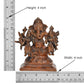 Brass Ganesha with Riddhi and Siddhi Idol - Hindu Deity Statue for Home Temple (Height : 5 inch)