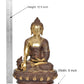 Brass Buddha Dhyan Mudra Statue Handcrafted Spiritual Decor for Home and Office Decor Meditating Buddha Idol (Height 12.5 Inch)