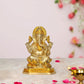 Brass Lord Ganesha Ganpati Idol Vinayak Religious Statue for Home Pooja Mandir (Height 4.5 Inch)