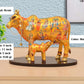 Resin Kamdhenu Cow with Calf God Figure Statue (Height: 8 Inch)