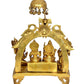 Brass Ram Darbar Murti with Chtra On Top with Sun Peacock and Singhashan for Home Décor Bhagwan Ram Darbar with Sita Laxman Hanuman Idol Statue for Mandir Temple