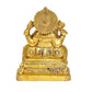 Brass Ganesha Idol Statue On Base Giving Blessings for Home Decor Temple | Height : 6 inches