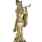 Fine Brass Lord Krishna Idol Figurine Sculpture Playing Flute Statue Decorative Showpiece, (Height 8 Inch)