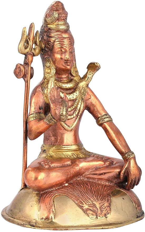 Brass Bhagwan Shiva, Height: 7.7 Inch