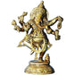 Brass Lord Six Hand Dancing Ganesha Idol Statue Ganesh Ji Decorative Showpiece for Home Office Temple Best Gift Item Multicolour Height 10 Inches