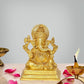 Brass Lord Ganesha Ganpati Idol Vinayak Religious Statue Brass Murti (Height 7 Inch)