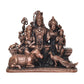 Copper Shiv Parivar Shiva Family Idol Family for Home Decor Mandir Pooja Showpiece (Height 2.5 Inch)