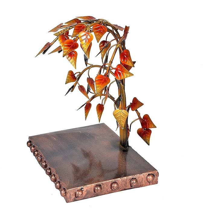 Iron Buddha Tree Sculpture under bodhi tree (Height: 16 Inches)