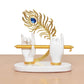 Resin White Krishna Ji Hands with Flute Figurine (Height: 7 Inch)