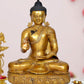 Brass Buddha Statue Handcrafted Spiritual Decor - Meditating Buddha Idol for Home Decor and Office (Height 21 Inch)